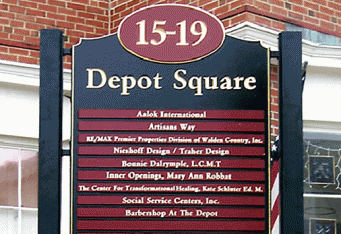 outdoor business directory sign directory signage boston lexington ma