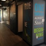 gym wall graphics indoor cycling massachusetts wall mural sign projects wall signs for business