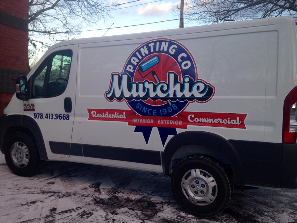 custom logo design truck lettering partial vehicle wrap burlington ma boston